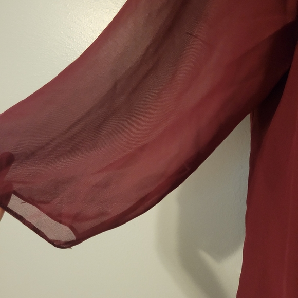 Lavetir Women's Mother Of The Bride Elegant Burgundy Evening Gown. Size 16 - Picture 8 of 10